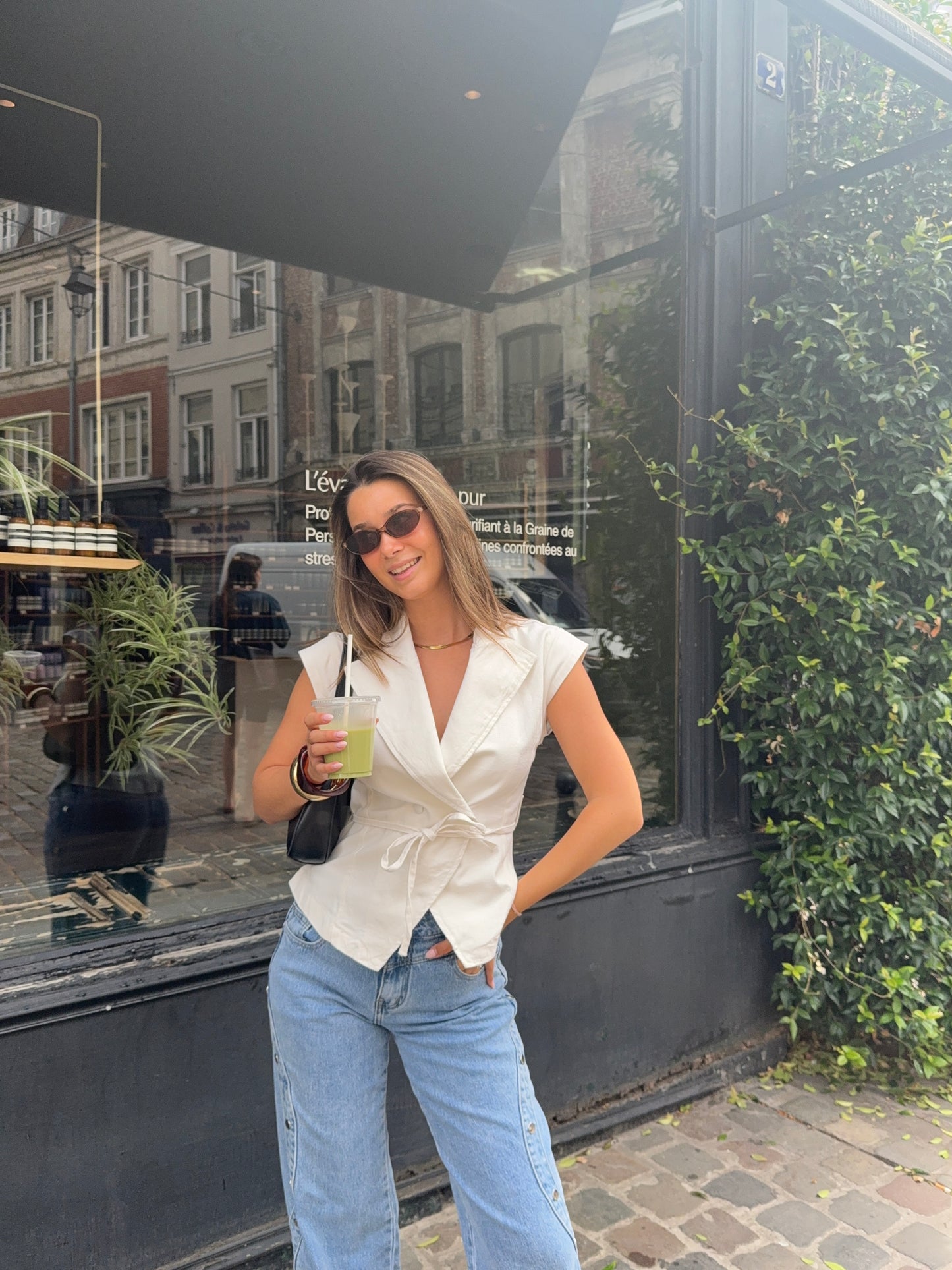 Haut de costume en jeans