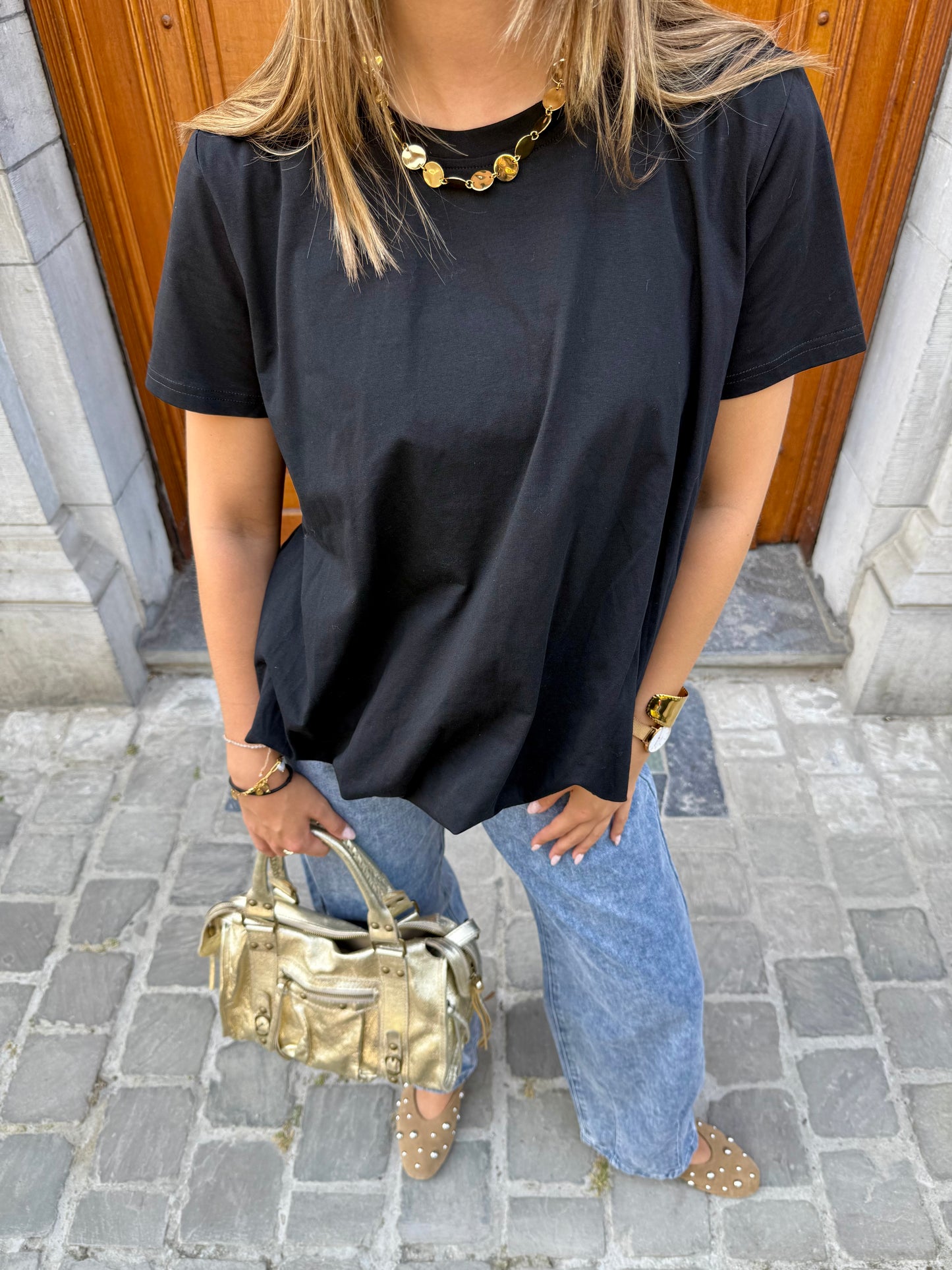 T-shirt ballon Martine (noir)