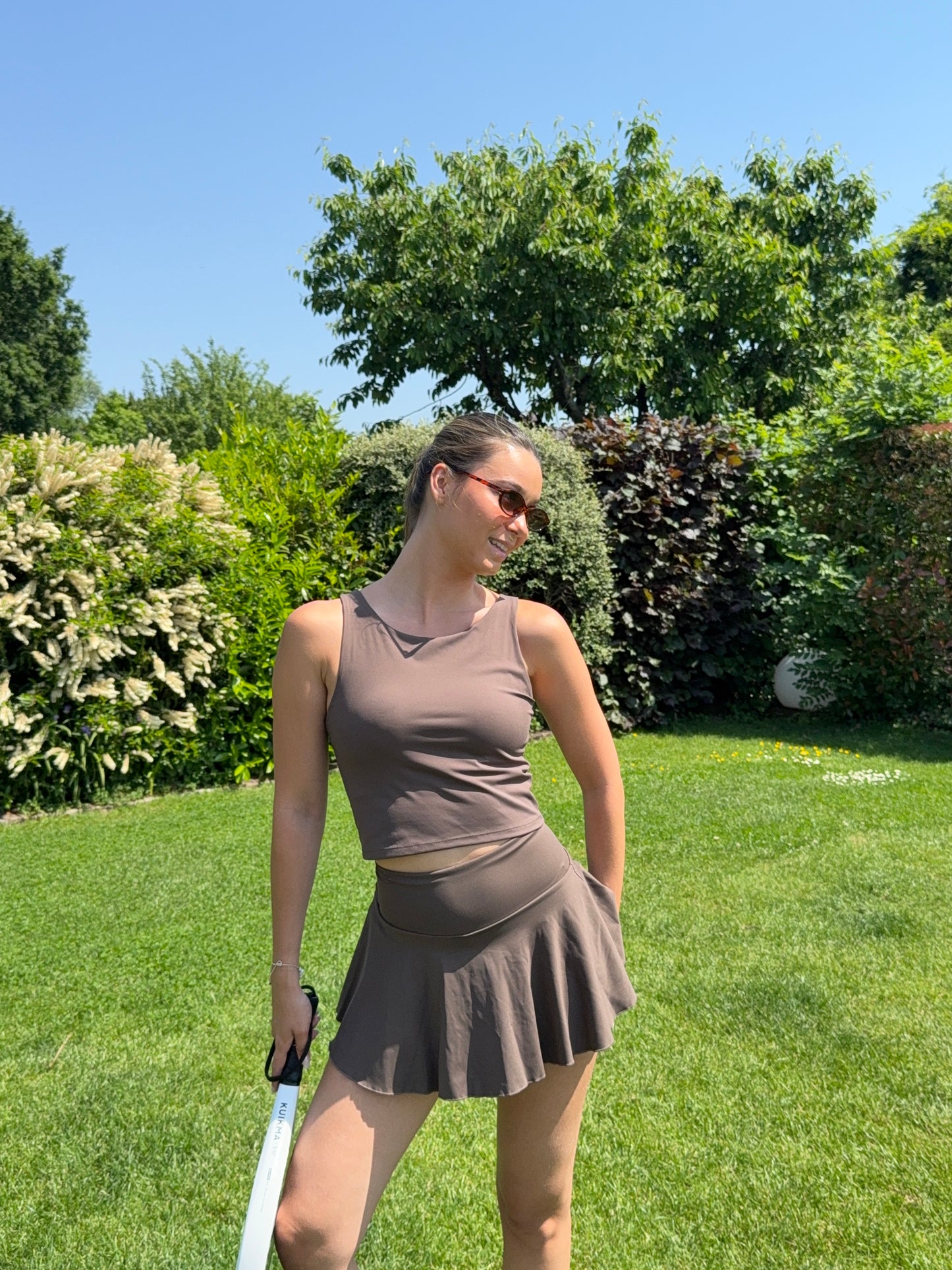 Jupe-short de sport chocolat