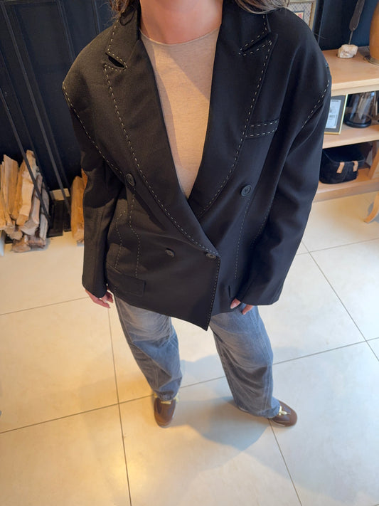 Blazer avec surpiqûres