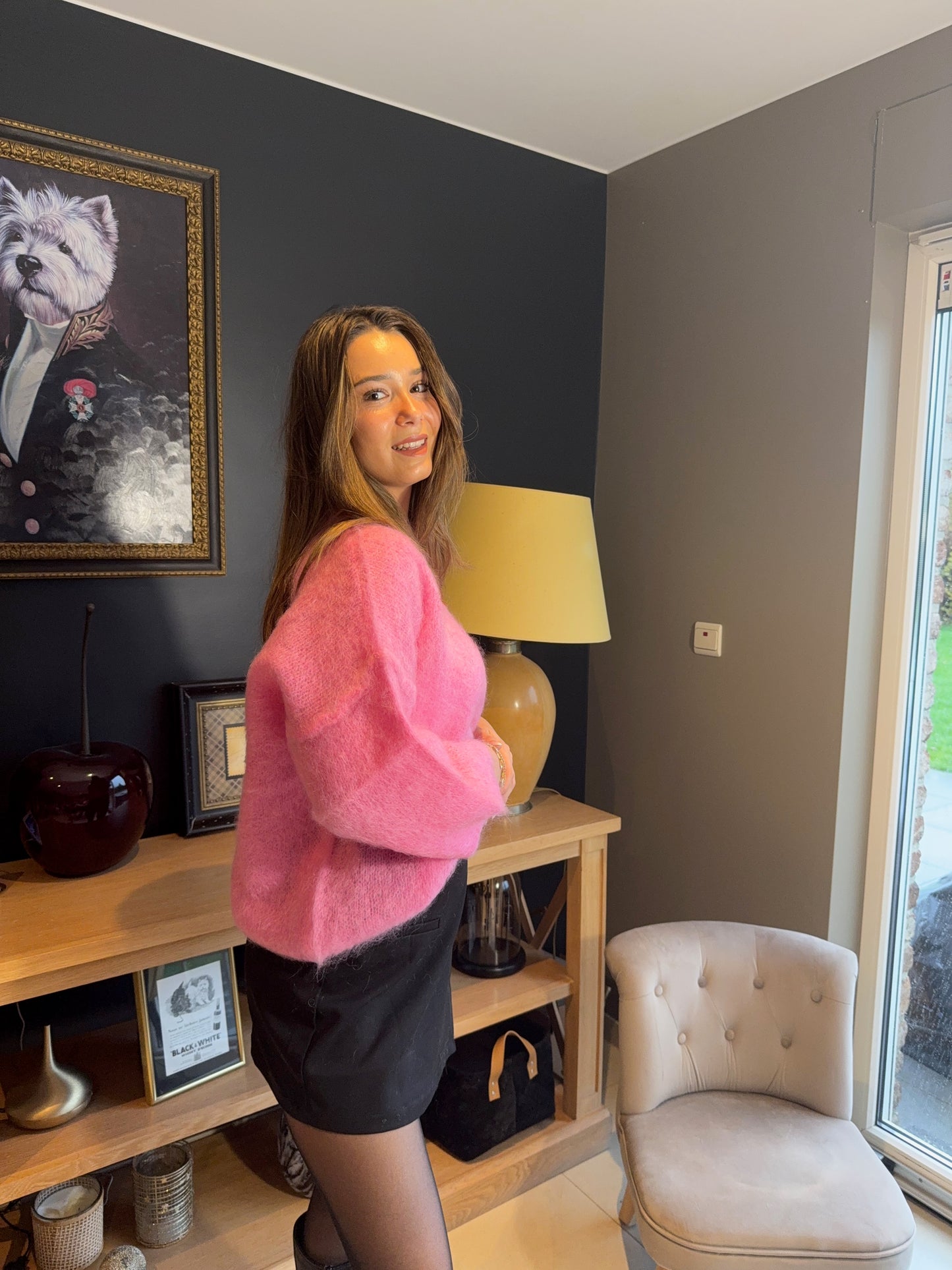 Pull mohair Soline (rose)