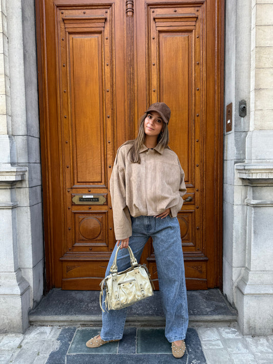 Veste suédine Lara (beige)
