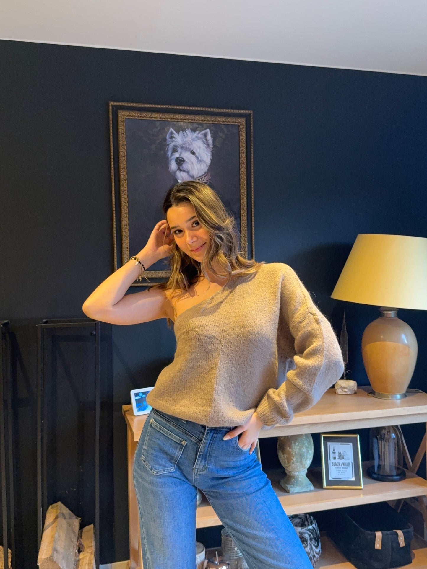 Pull une mache June (beige)
