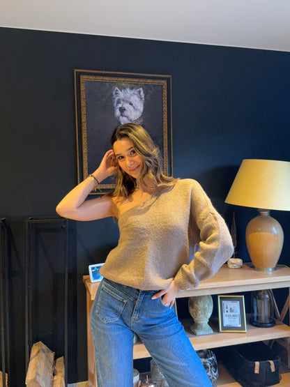 Pull une mache June (beige)