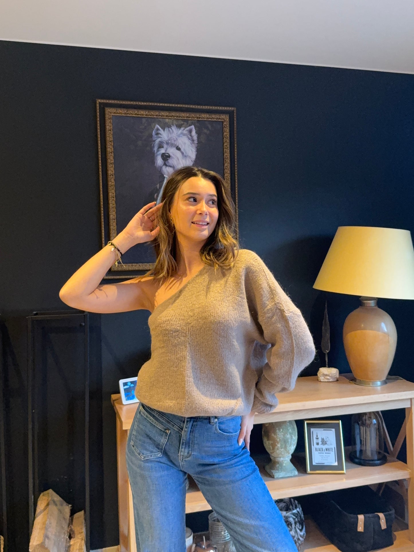 Pull une mache June (beige)