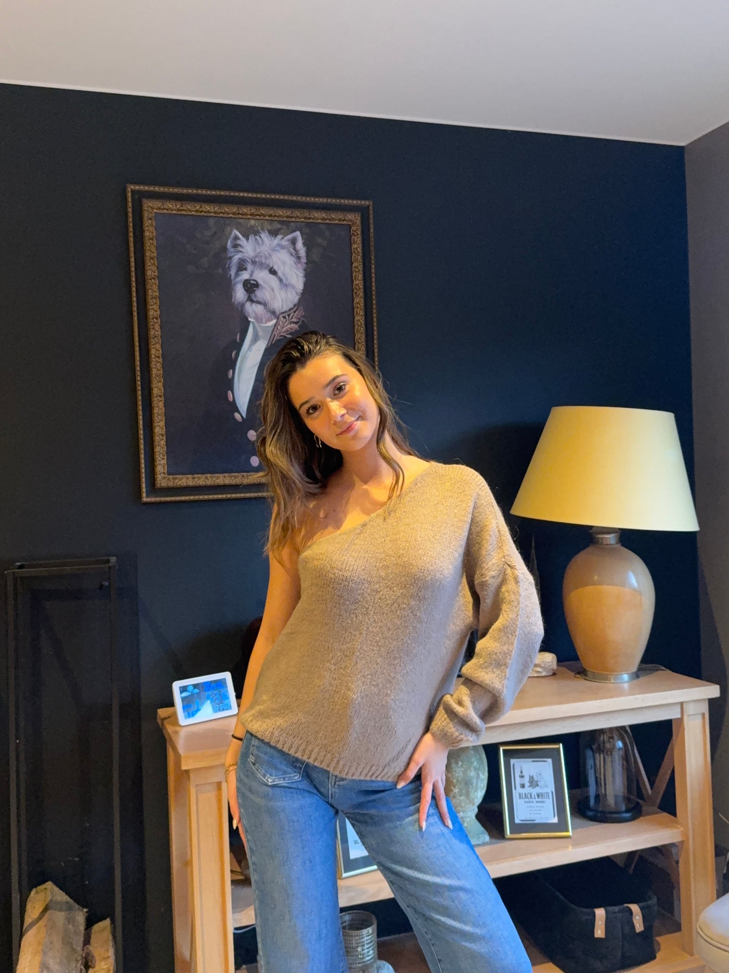 Pull une mache June (beige)