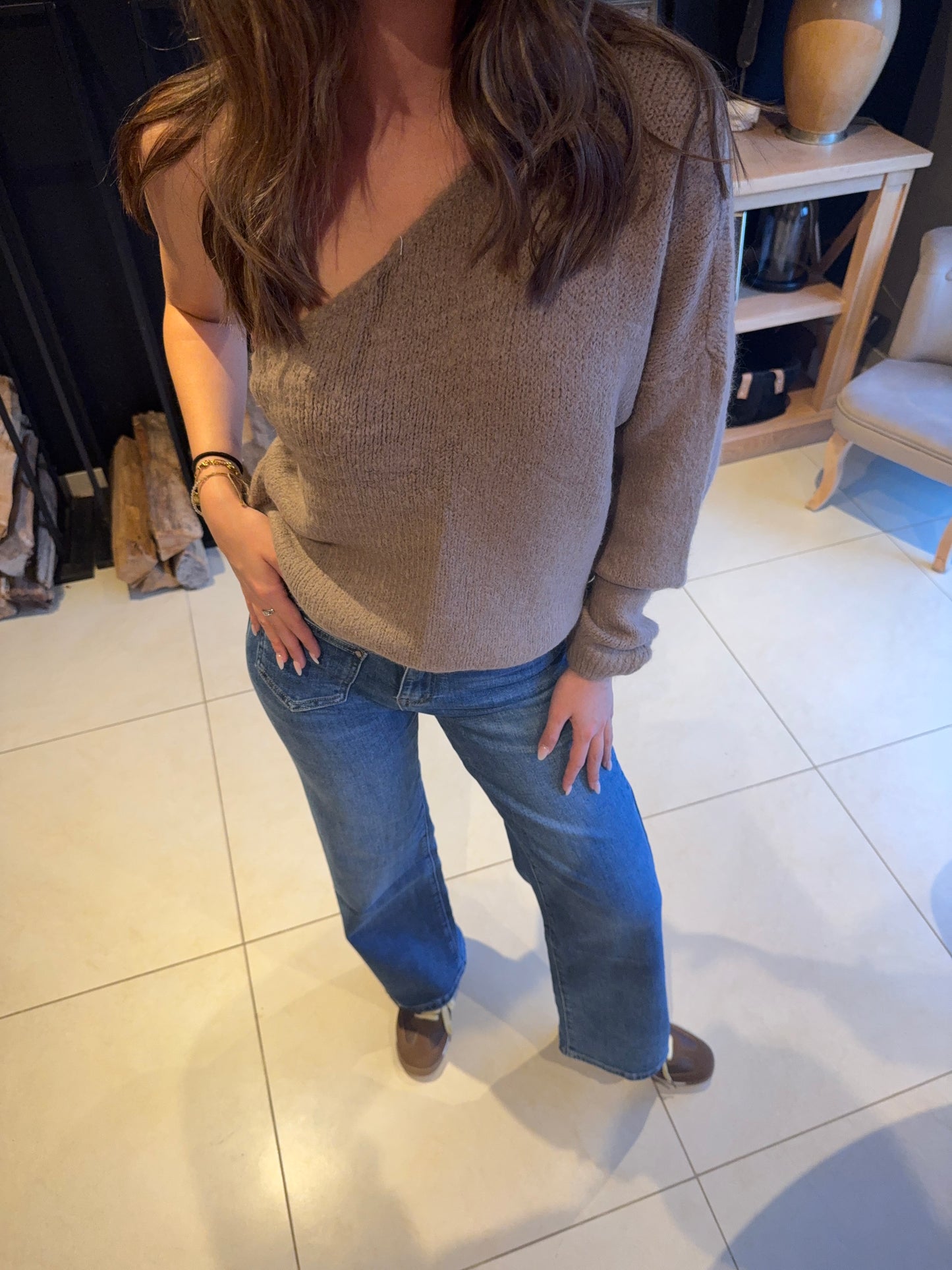 Pull une mache June (beige)