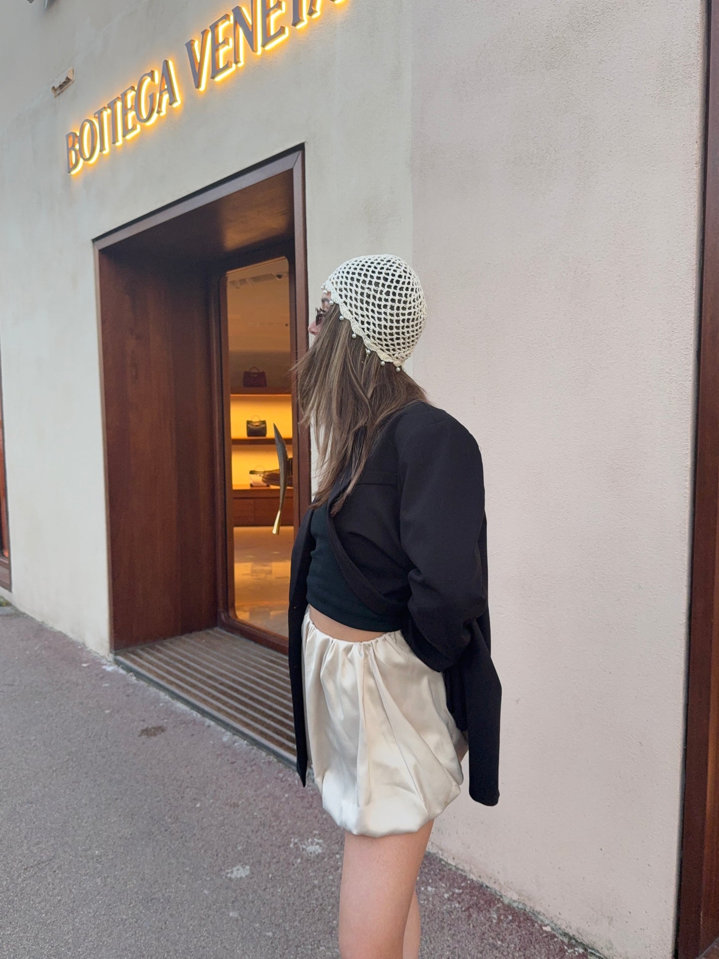 Bonnet en crochet (blanc)
