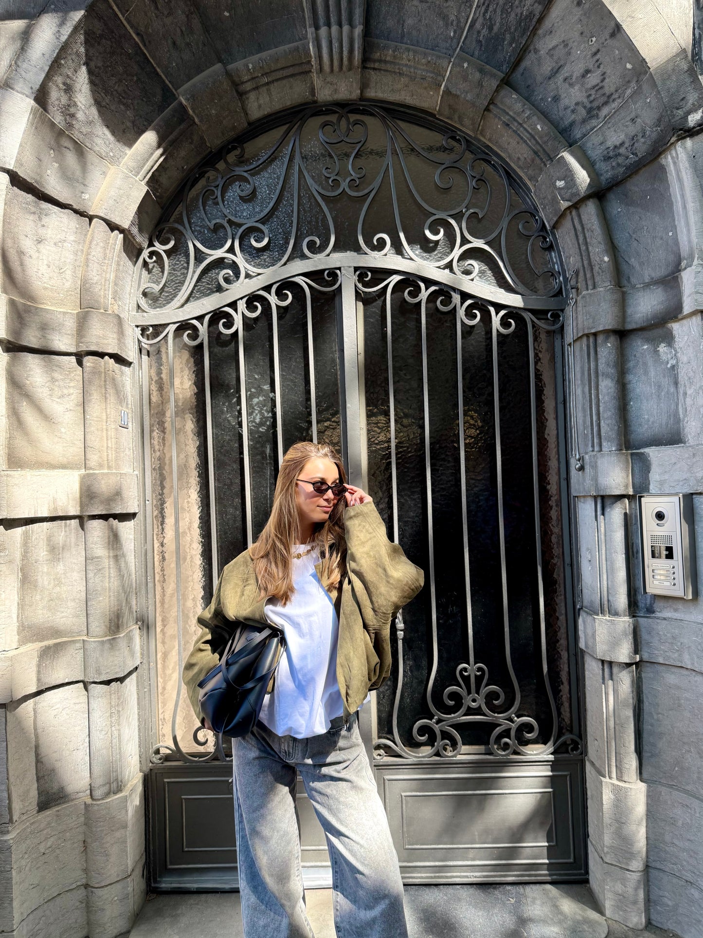 Veste suédine Lara (Kaki)