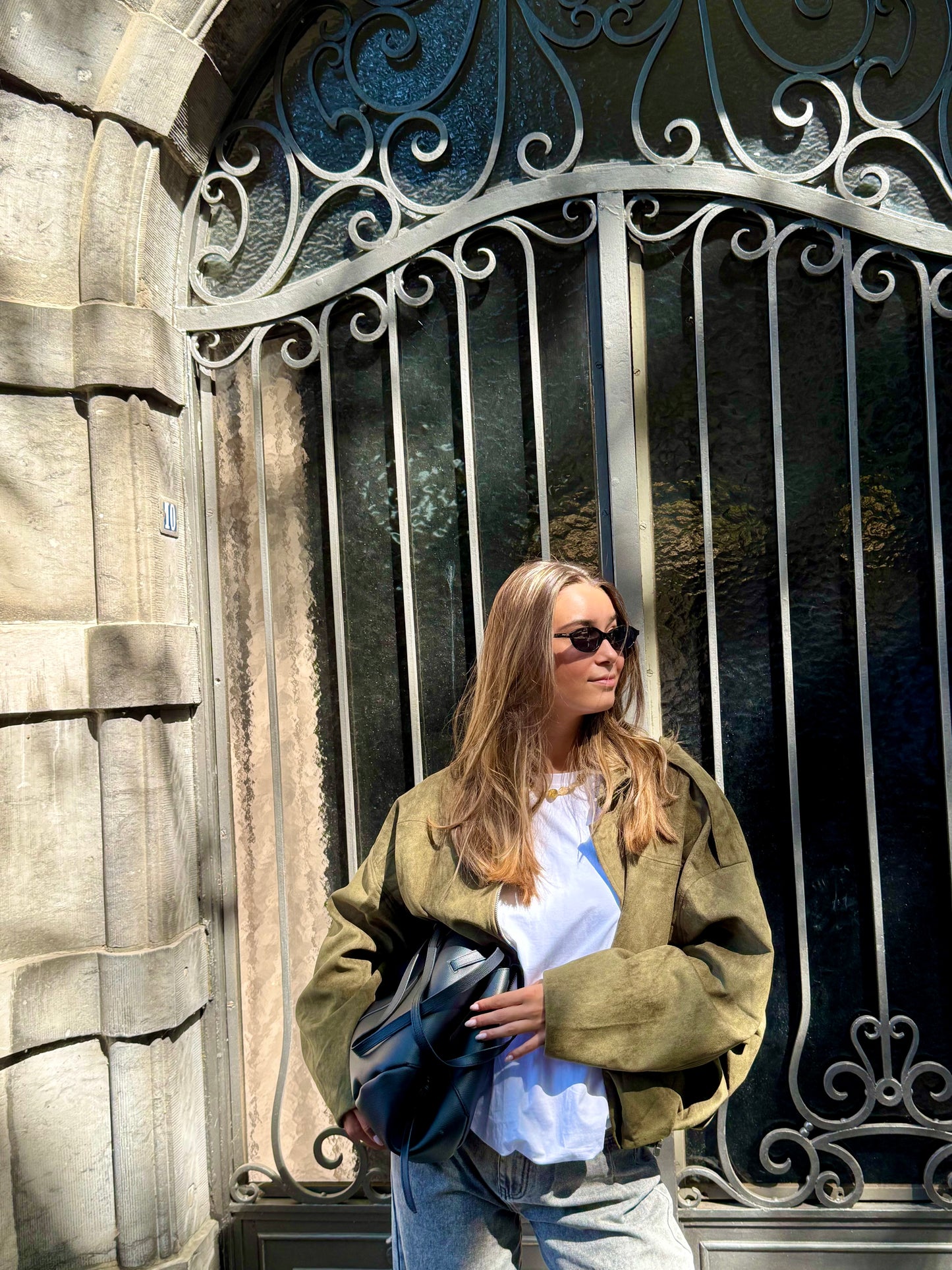 Veste suédine Lara (Kaki)