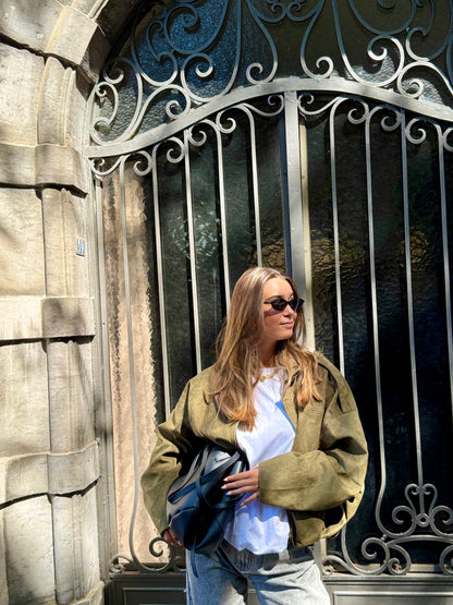 Veste suédine Lara (Kaki)