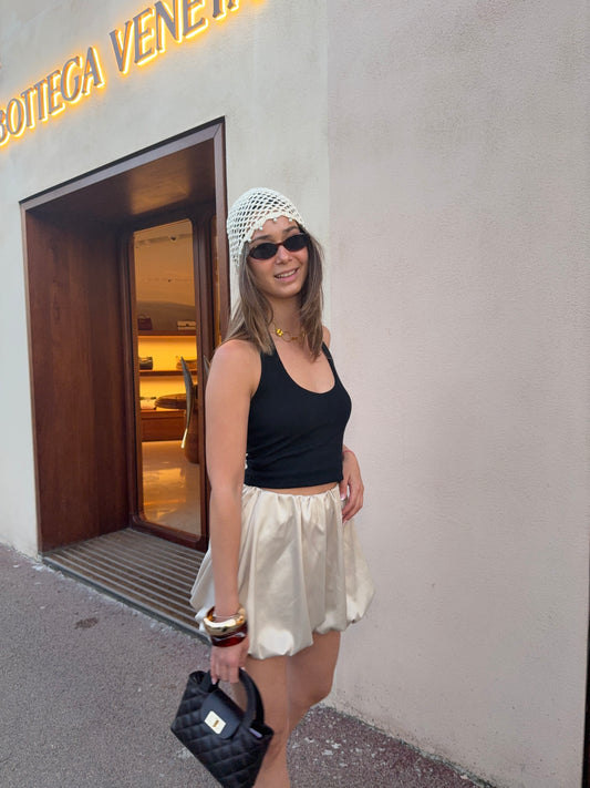 Bonnet en crochet (blanc)
