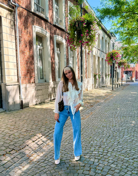 Blouse fluide à volant Romane