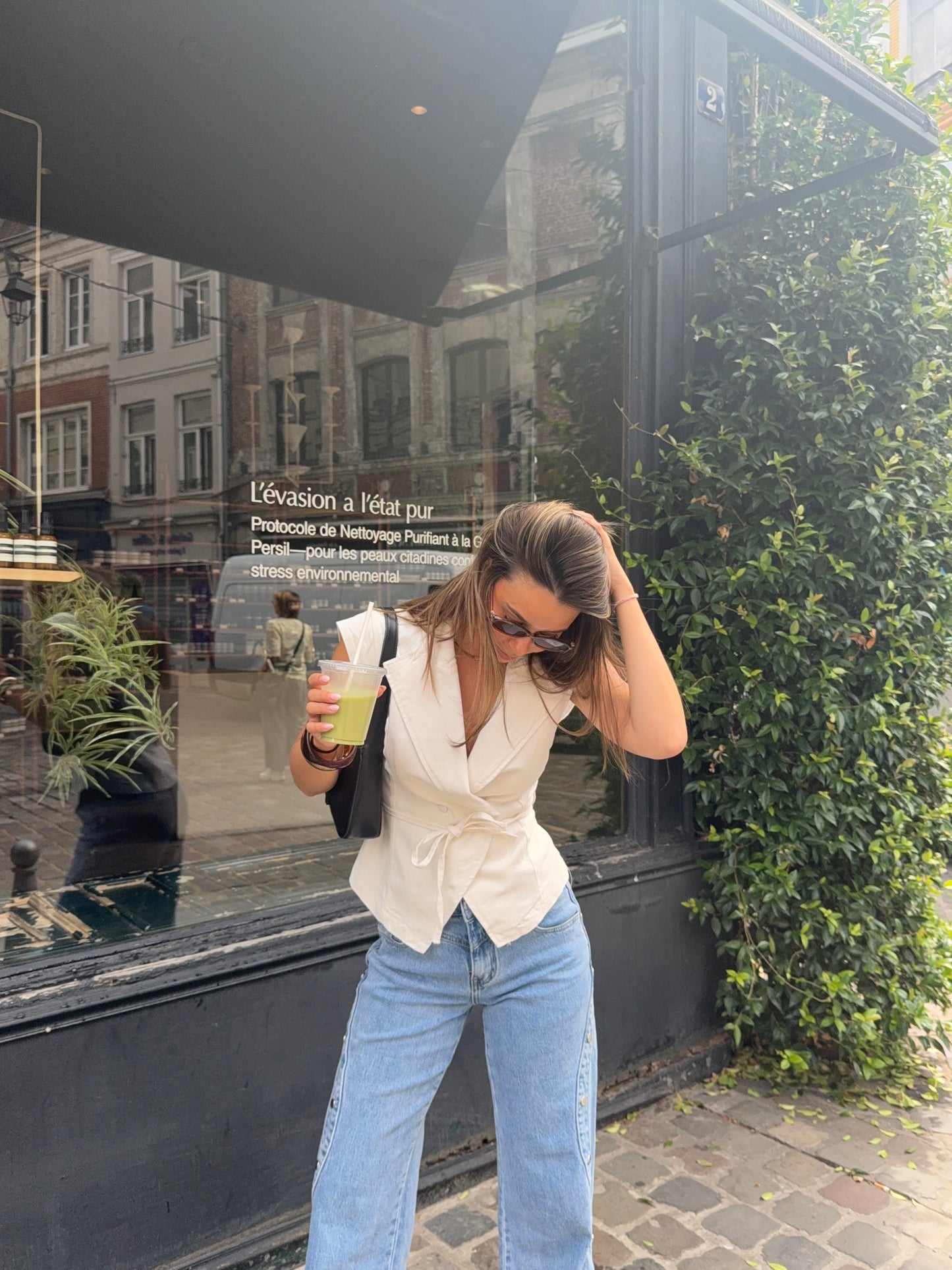Haut de costume en jeans