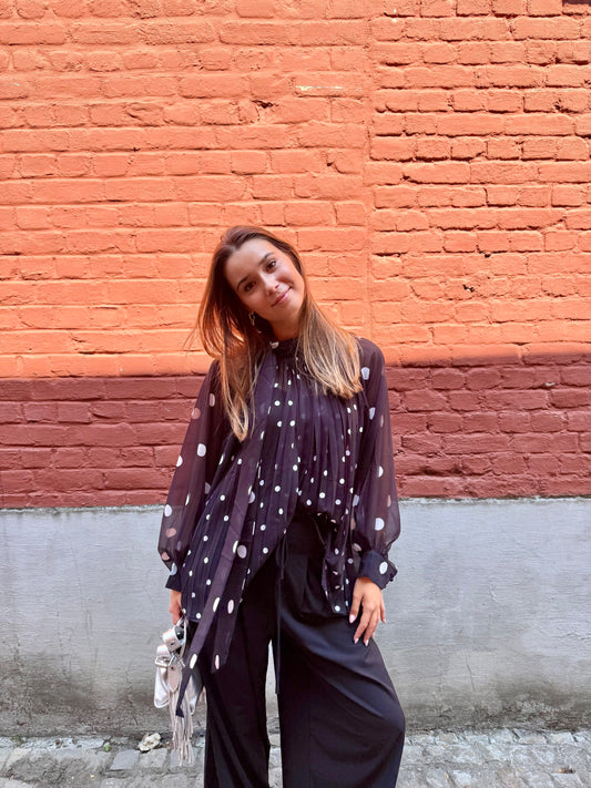 Blouse à pois Gabrielle