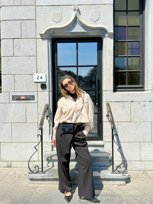 Chemise à pois doublé Maiwenn