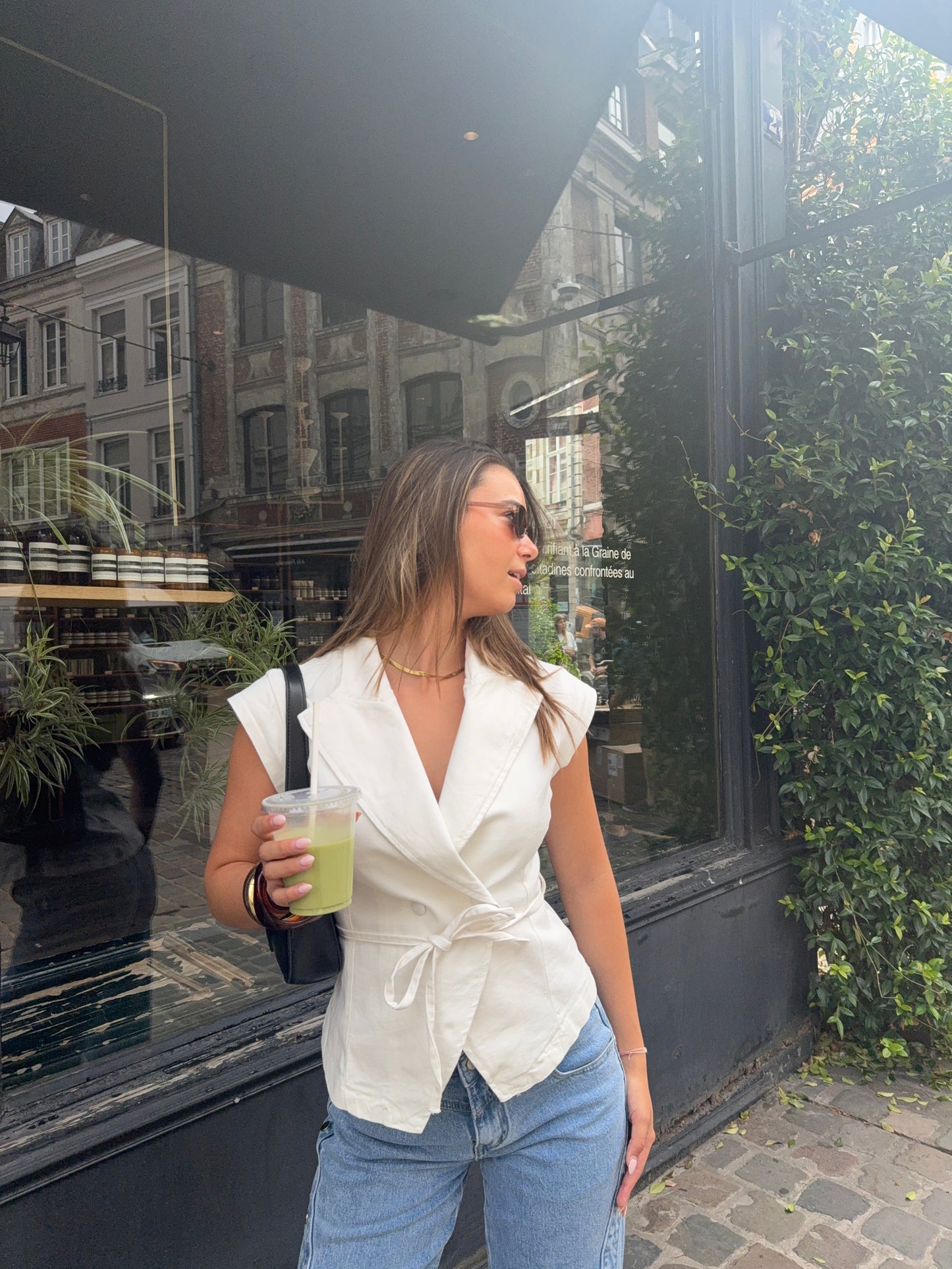 Haut de costume en jeans
