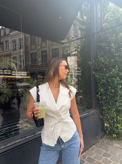 Haut de costume en jeans
