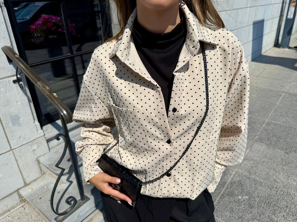 Chemise à pois doublé Maiwenn