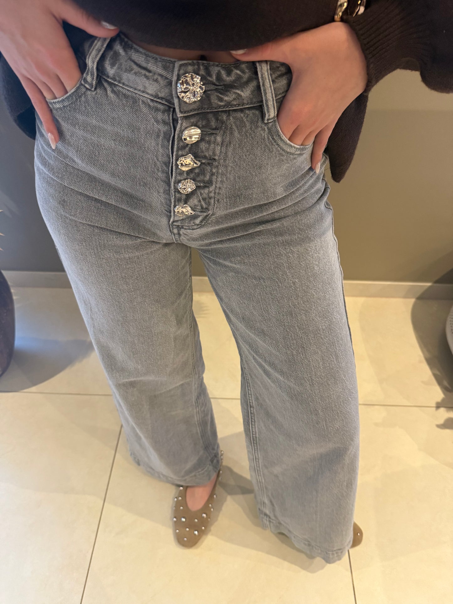 Jeans gris Bianca
