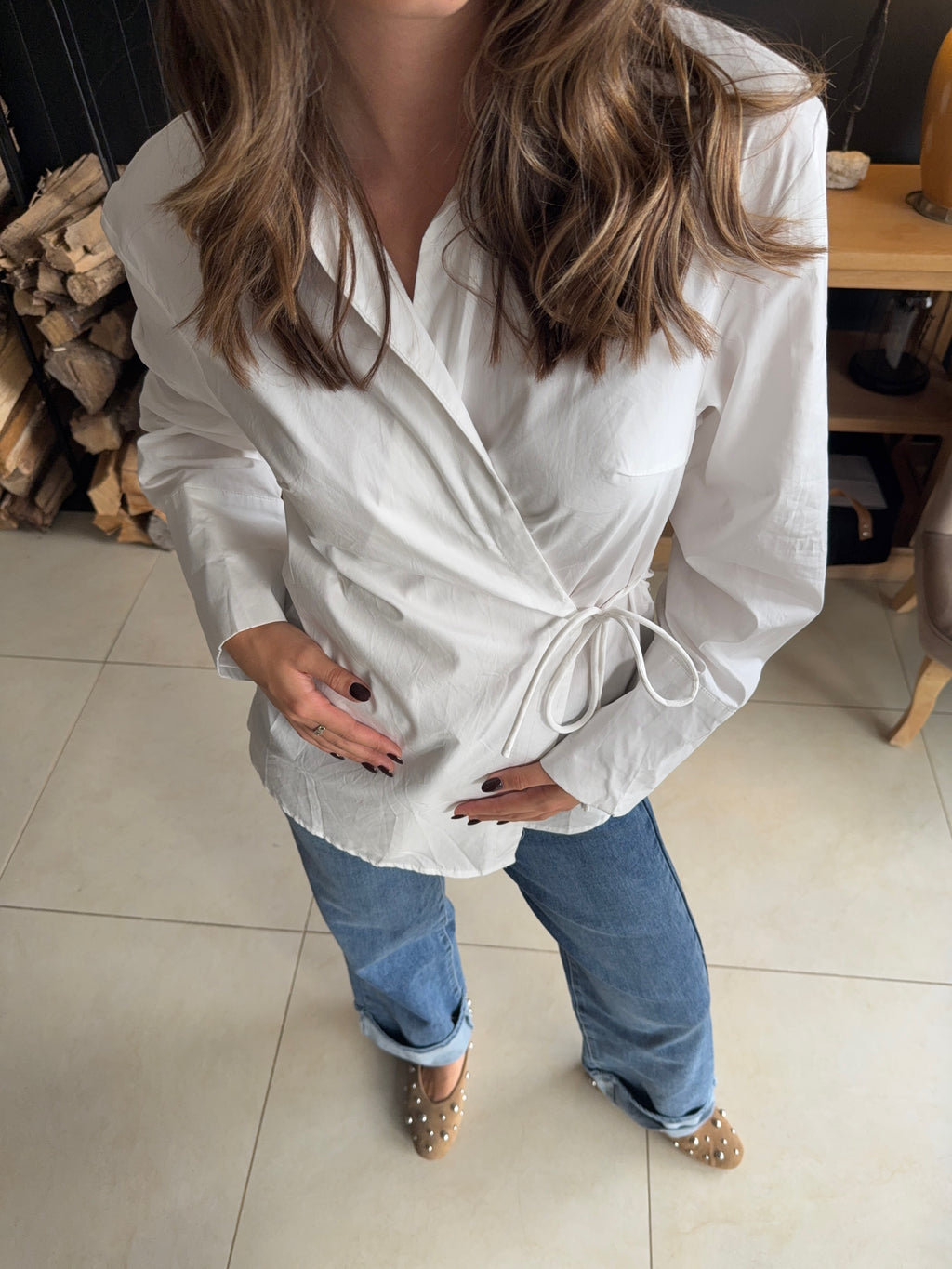 Chemise blanche noué Jehanne