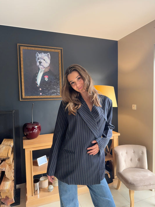Blazer oversize à rayures Adèle