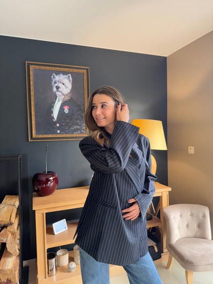 Blazer oversize à rayures Adèle
