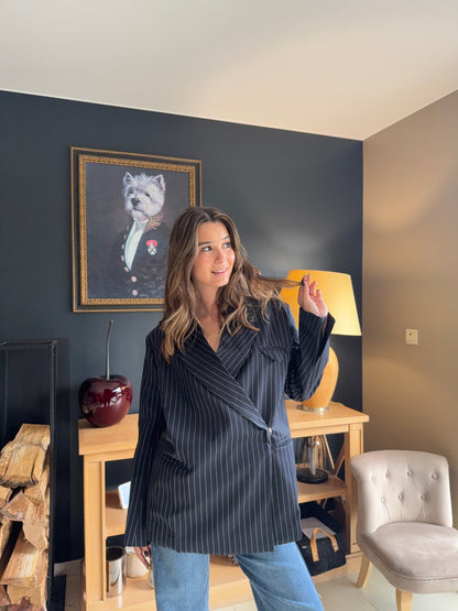 Blazer oversize à rayures Adèle