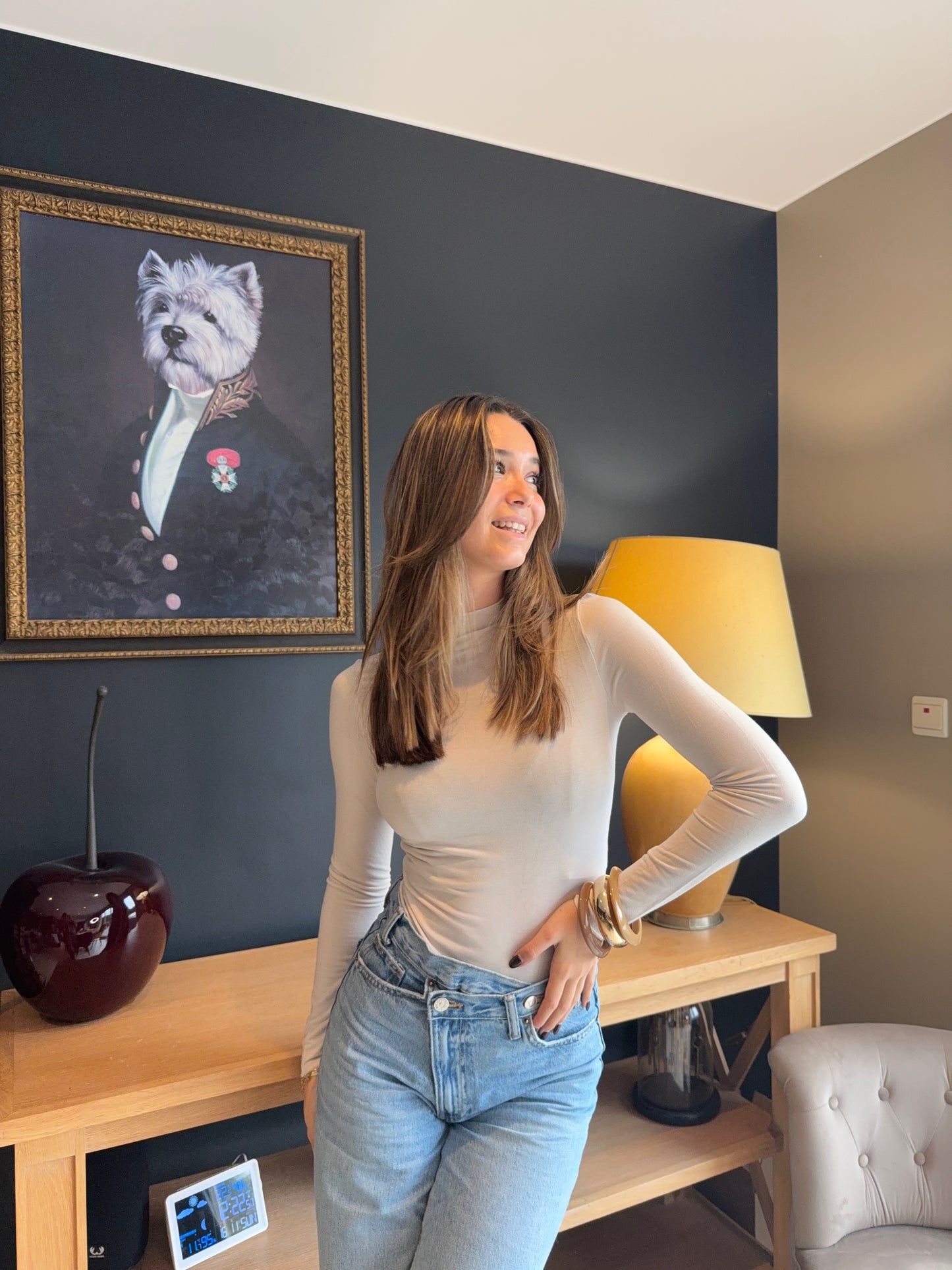 Top col montant Énora (blanc)