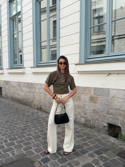 T-shirt cintré kaki