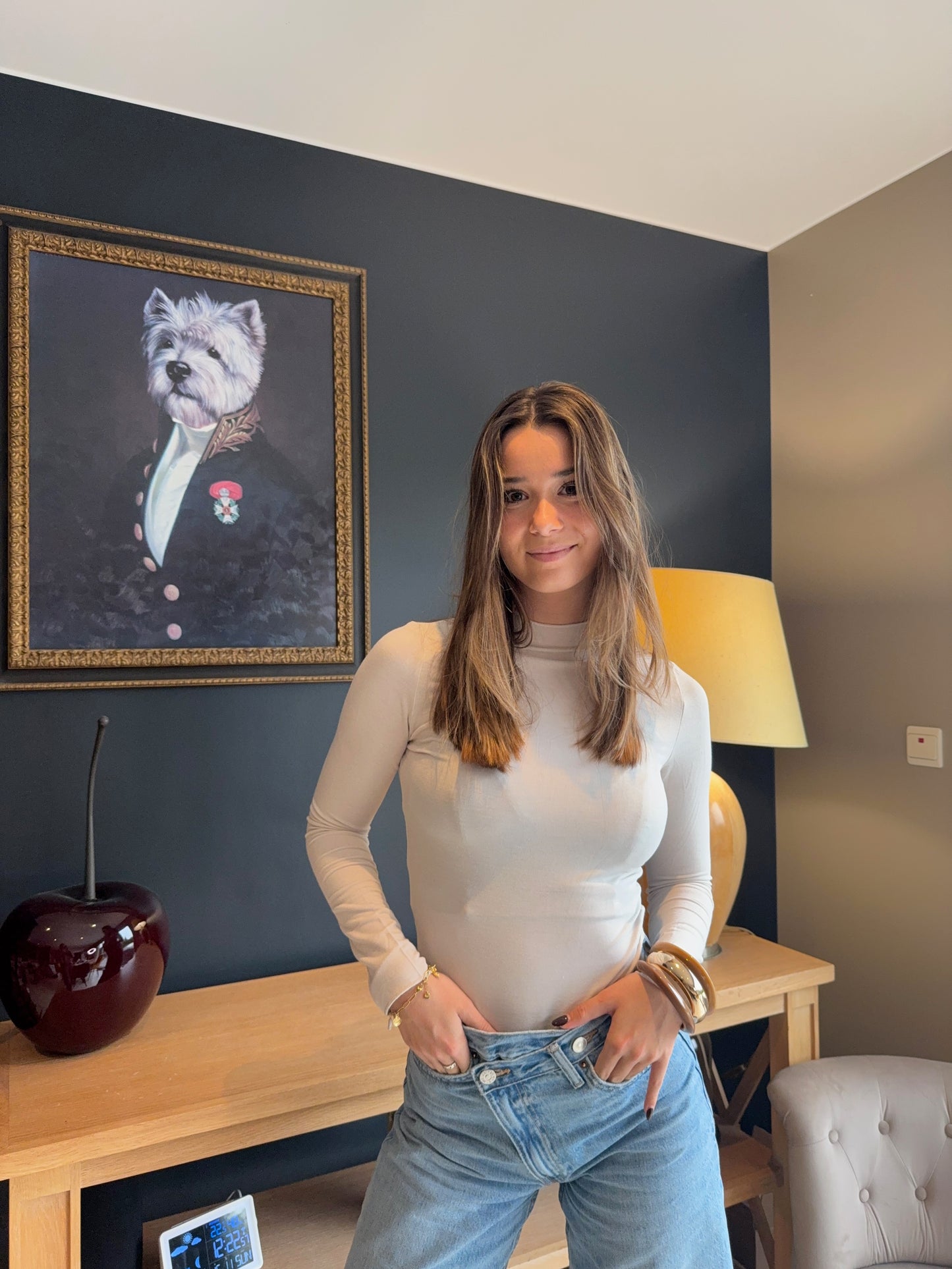 Top col montant Énora (blanc)