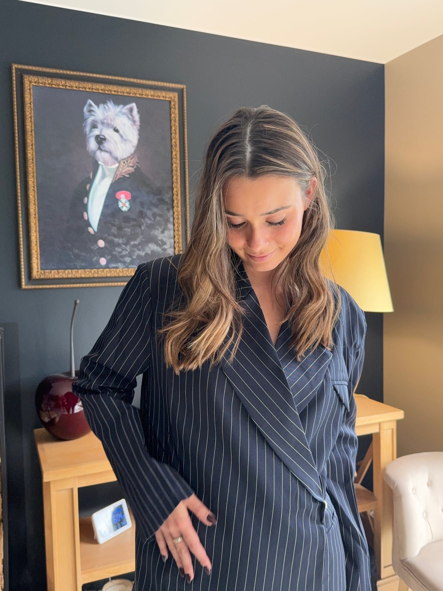 Blazer oversize à rayures Adèle