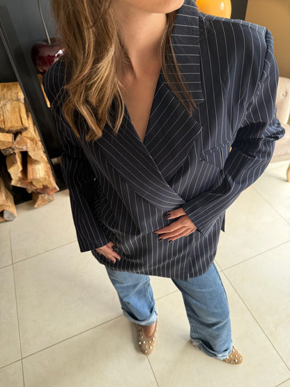 Blazer oversize à rayures Adèle