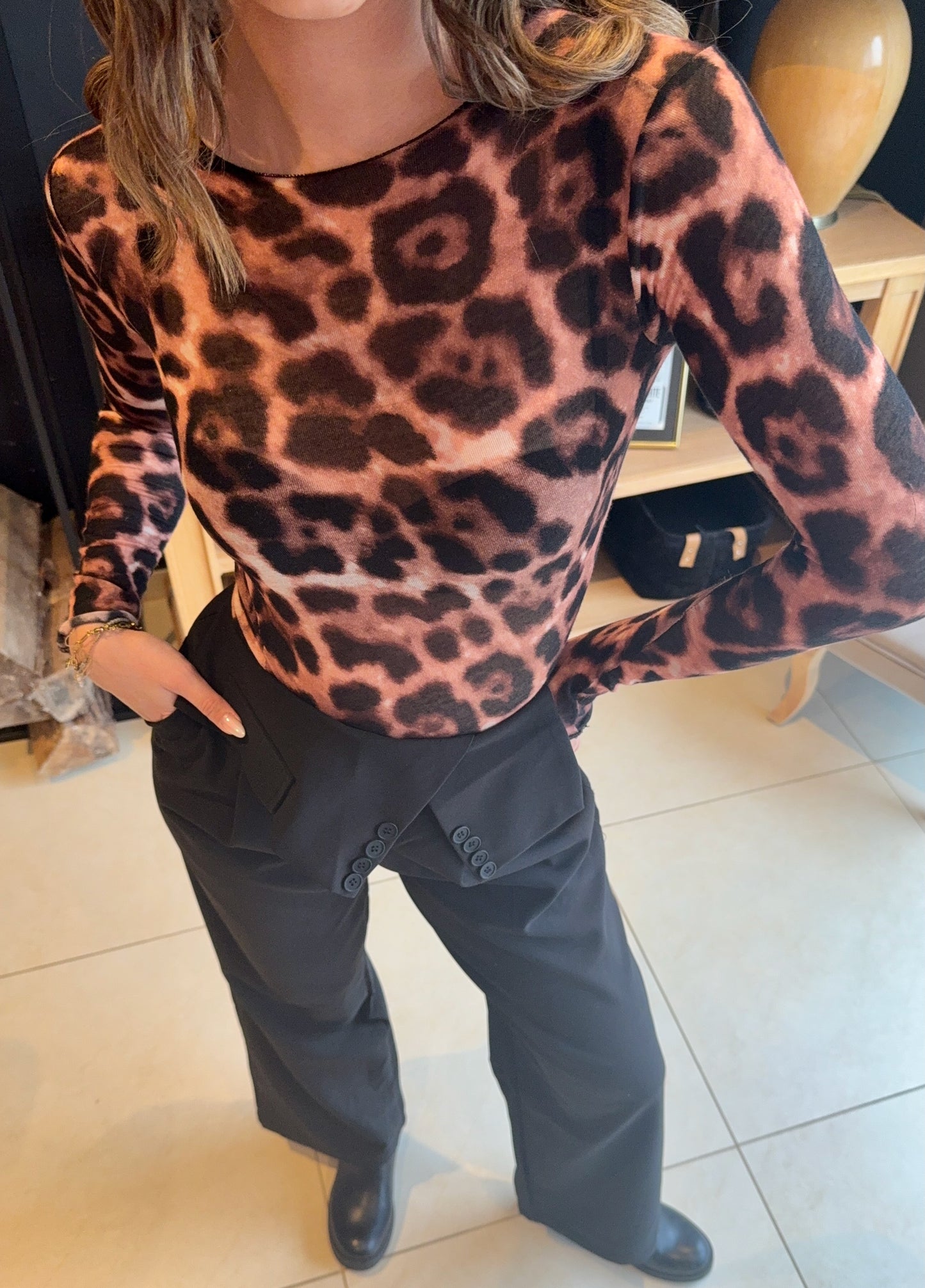 Top cachemire (léopard)