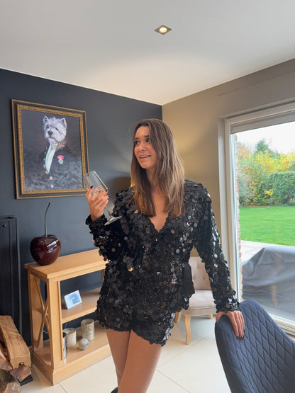 Ensemble à sequins Mila (noir)