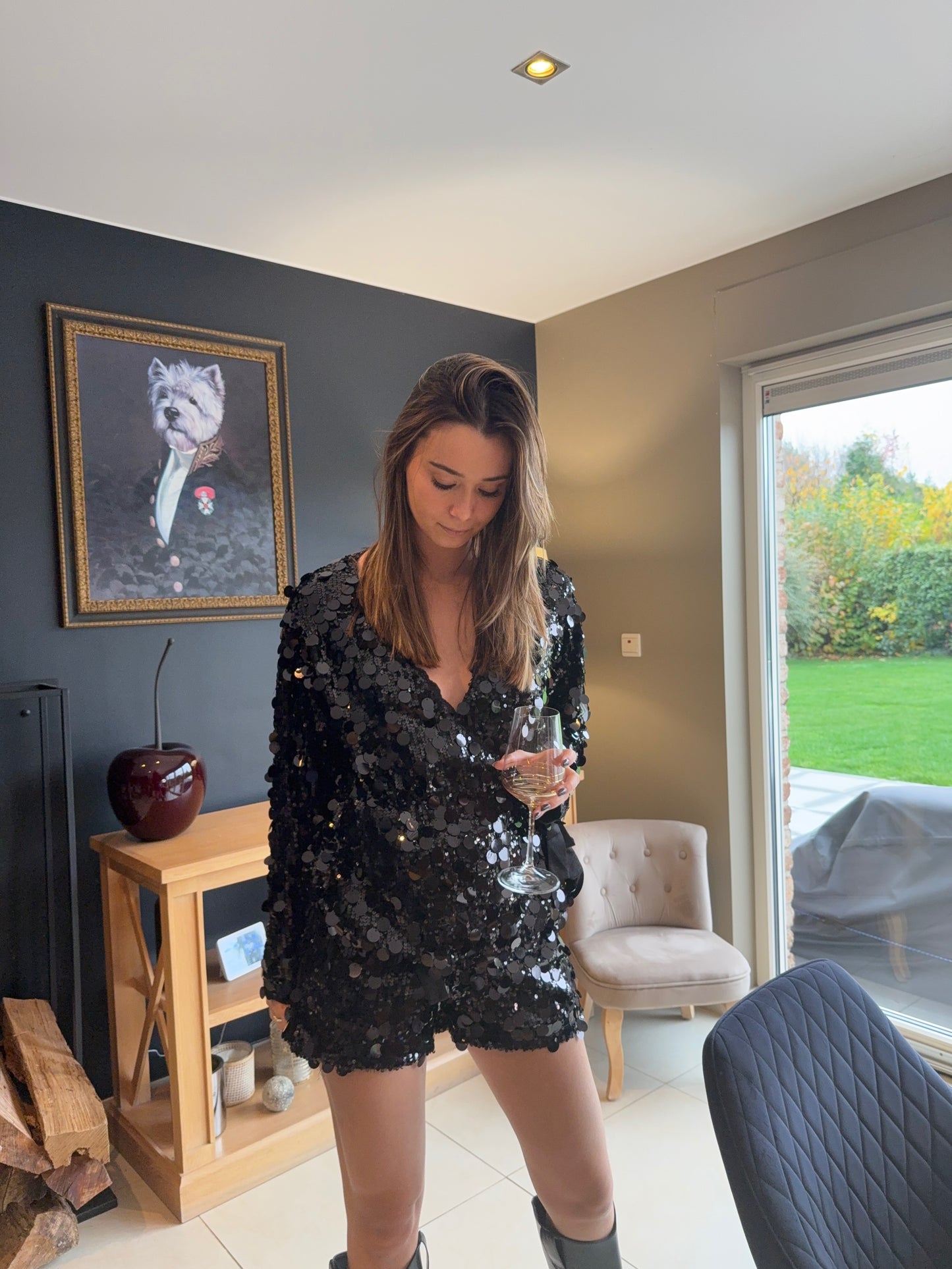 Ensemble à sequins Mila (noir)