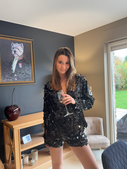 Ensemble à sequins Mila (noir)