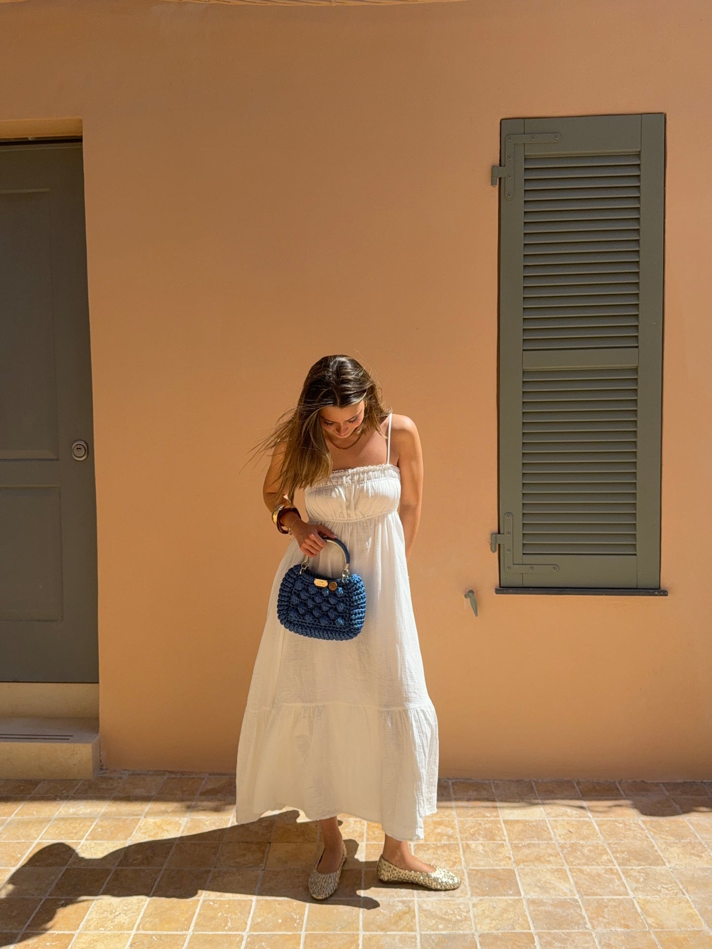 Robe gaze de coton blanche