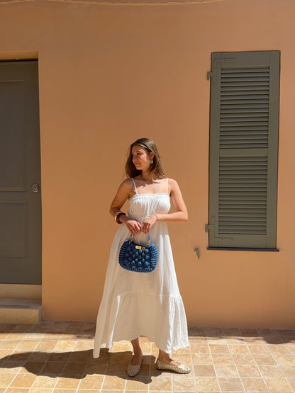 Robe gaze de coton blanche