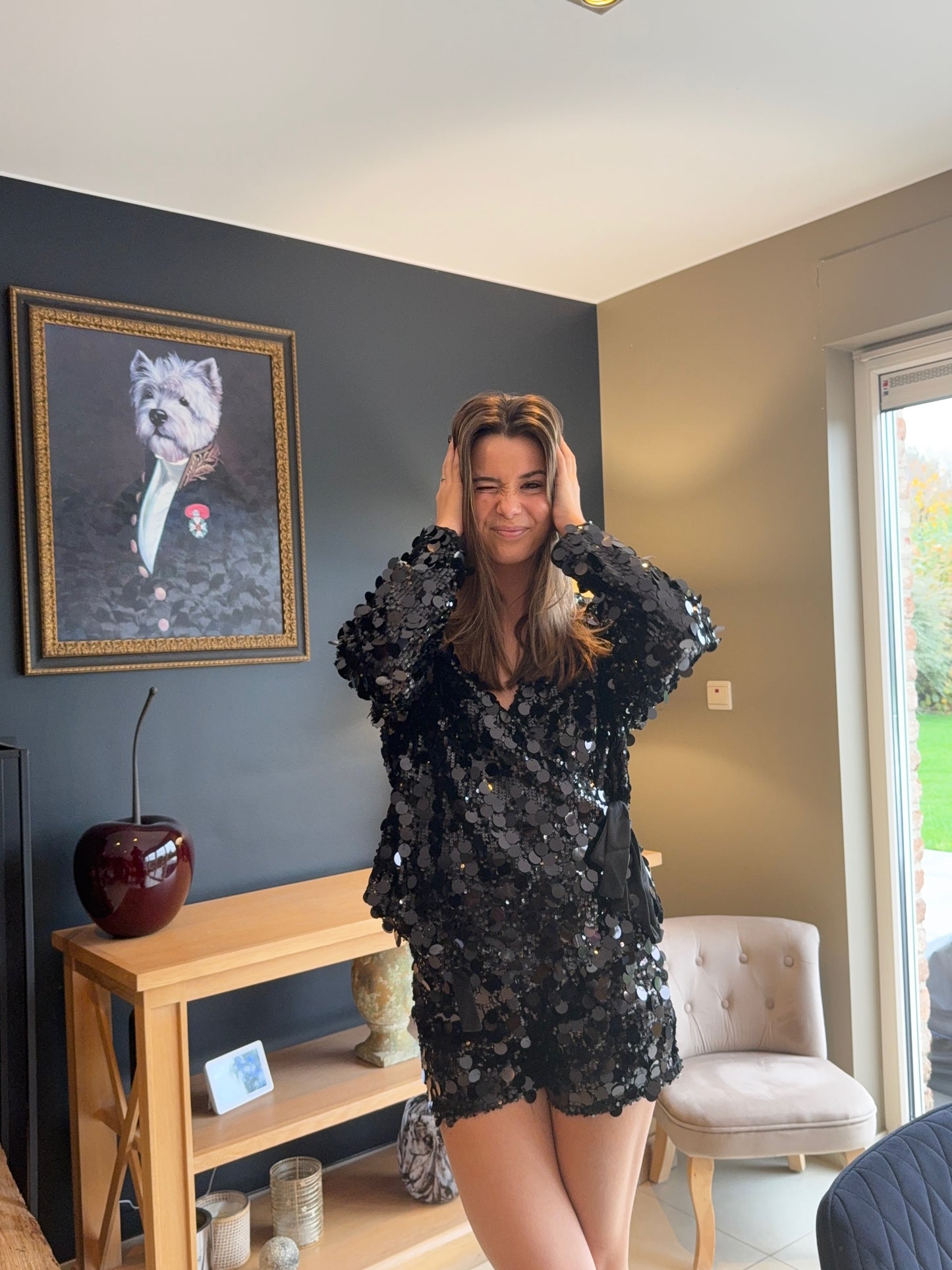 Ensemble à sequins Mila (noir)