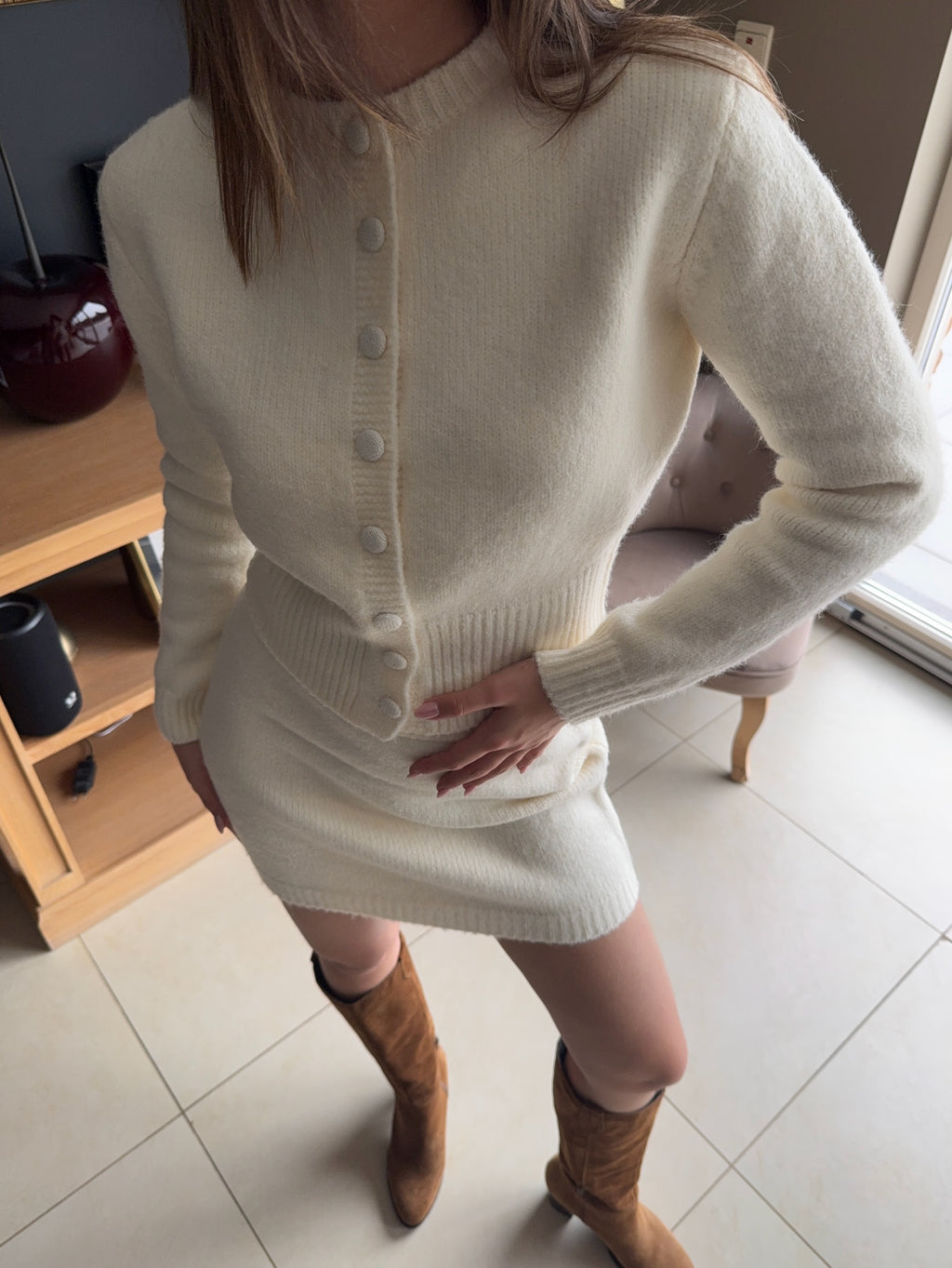 Ensemble maille Rose