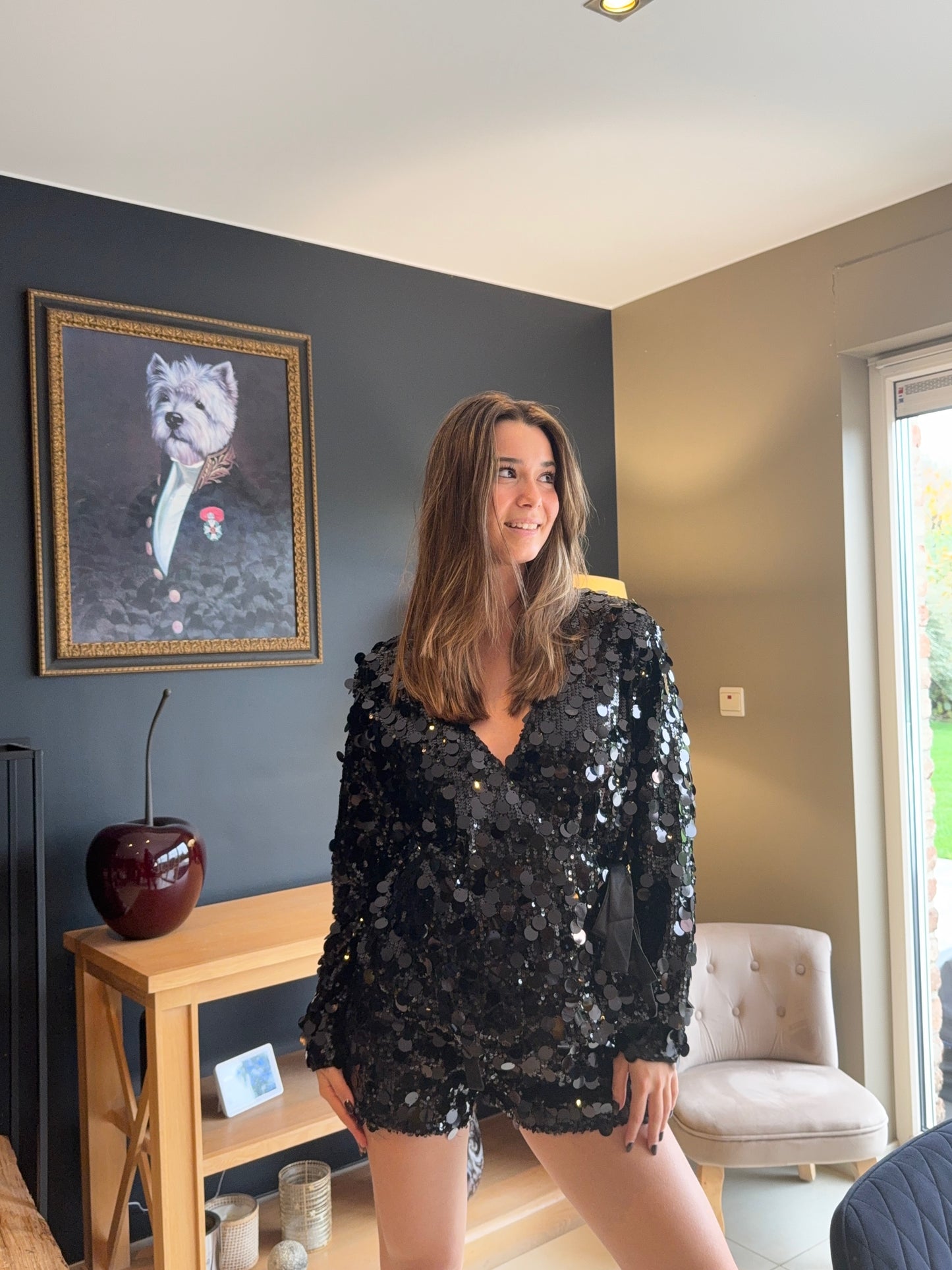 Ensemble à sequins Mila (noir)