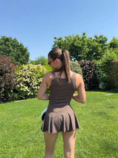 Jupe-short de sport chocolat