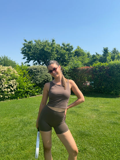 Short de sport chocolat