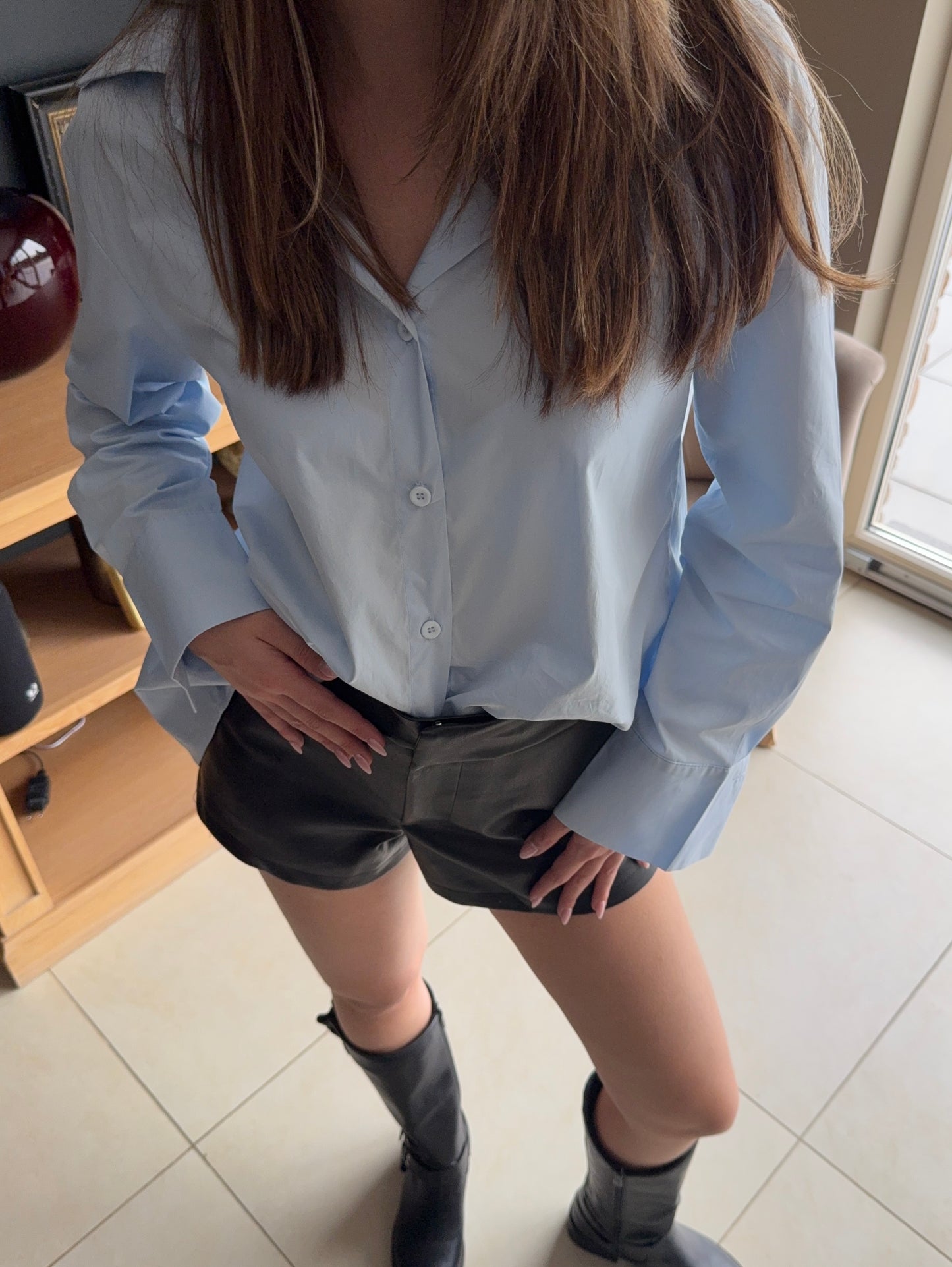Chemise dos ouvert Amélie