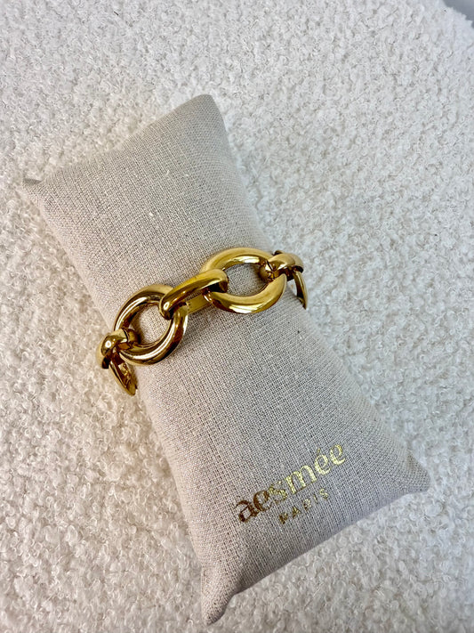 Bracelet maillons dorés