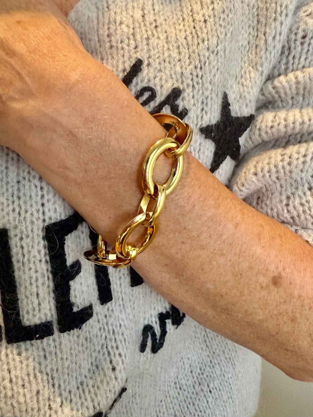 Bracelet maillons dorés