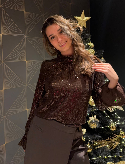 Top dos nu paillette Nat