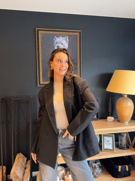 Blazer avec surpiqûres