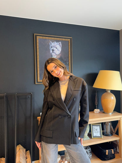 Blazer avec surpiqûres